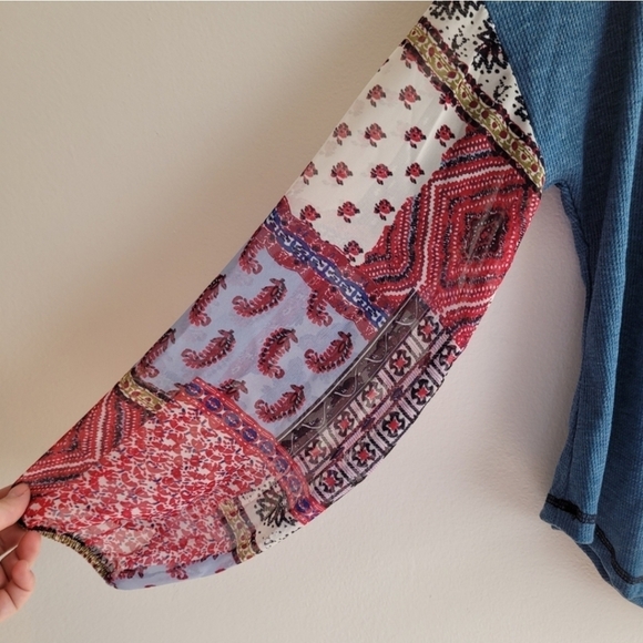 NWT Baea blue boho blouse size 2X - Picture 5 of 7